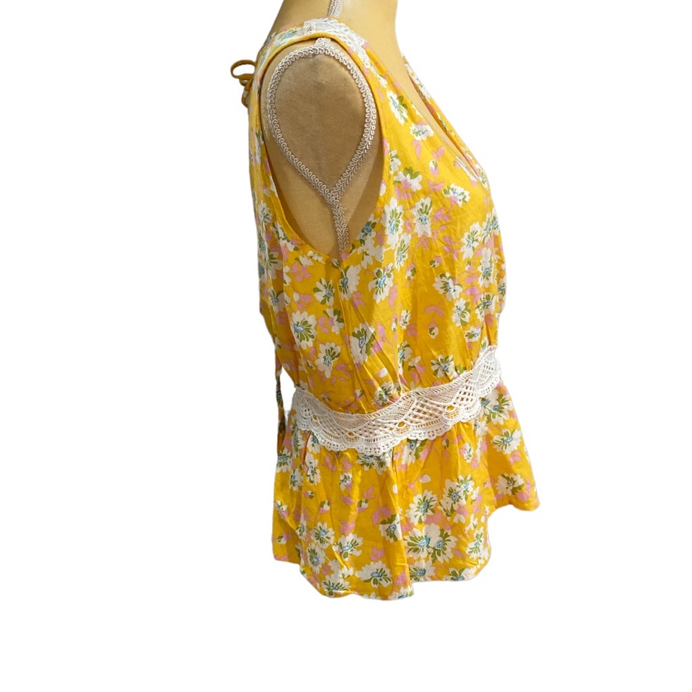 RACHEL ZOE Floral Print Plunge Neckline Blouse Size Small - Picture 2 of 11